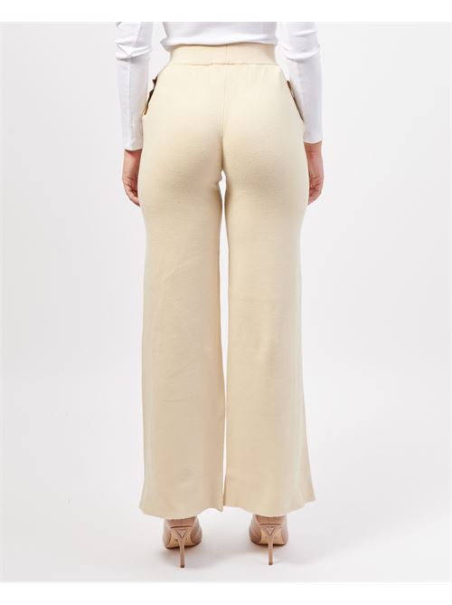 Pantalon en viscose John Richmond avec logo JOHN RICHMOND | UWA24023PABONE WHITE